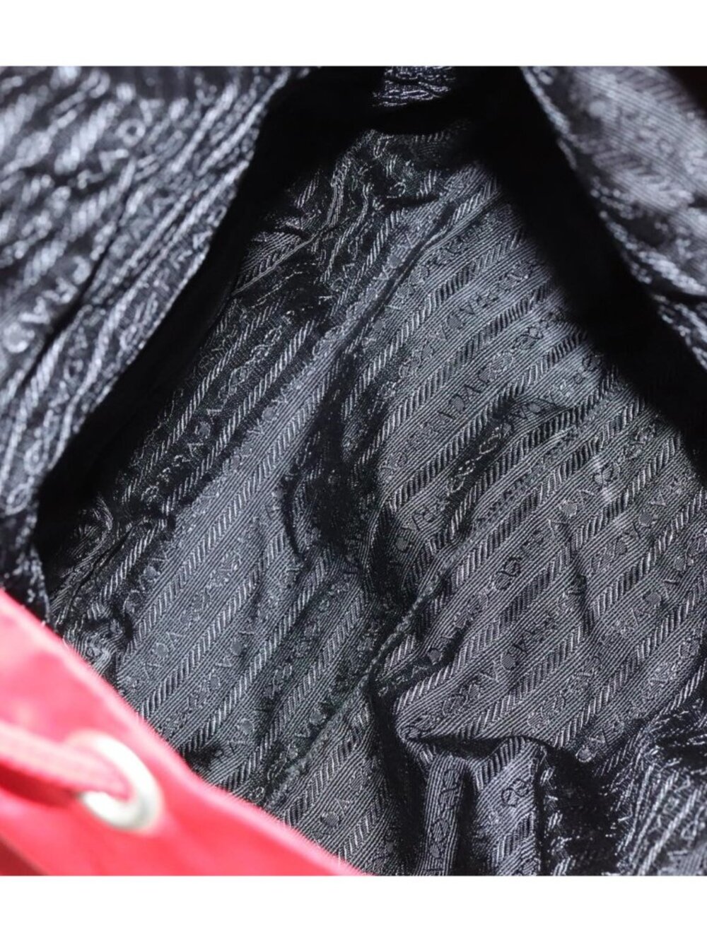 PRADA Backpack Nylon Red - Picture 7 of 16